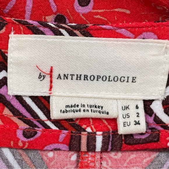 Anthropologie Skirted Wide Leg Pants Red 2 EUC - Picture 11 of 15